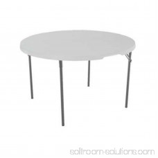 Lifetime 48 Round Fold-In-Half Table, White Granite 550470990